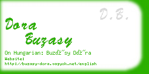 dora buzasy business card